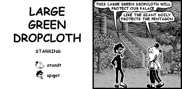 large green dropcloth