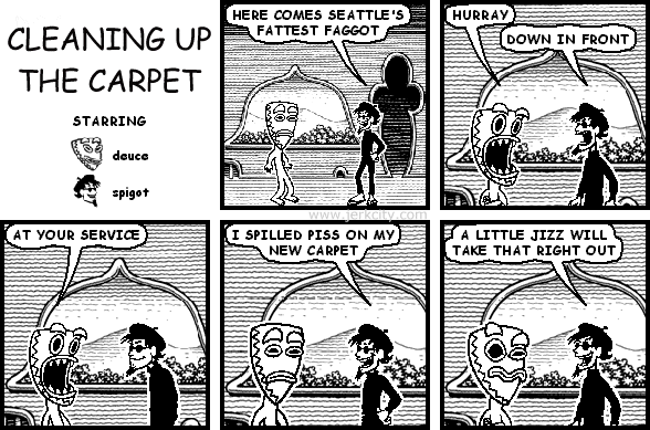 cleaning up the carpet