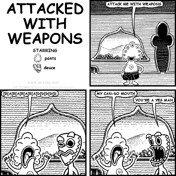 attacked with weapons