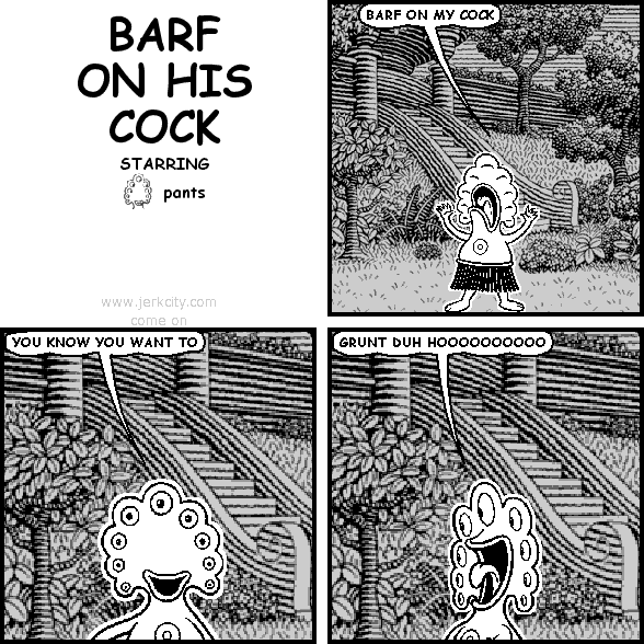 barf on his cock