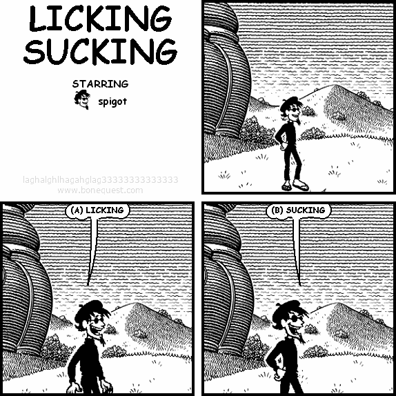 licking sucking