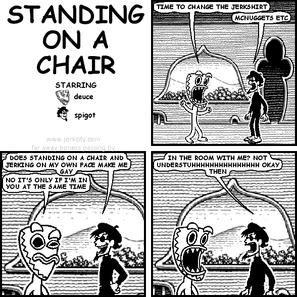 standing on a chair