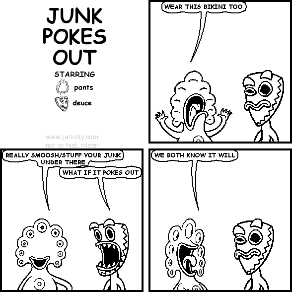 junk pokes out