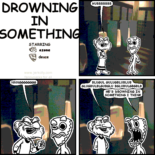 drowning in something