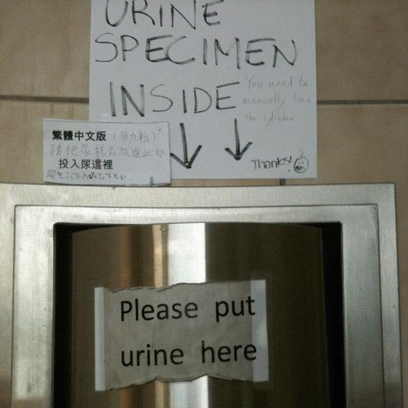 : Please put urine here