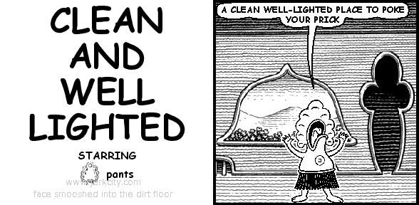 pants: A CLEAN WELL-LIGHTED PLACE TO POKE YOUR PRICK