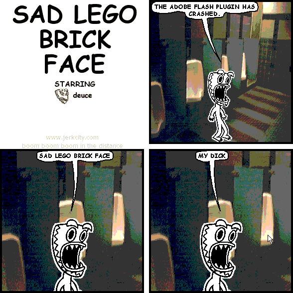 sad lego brick face