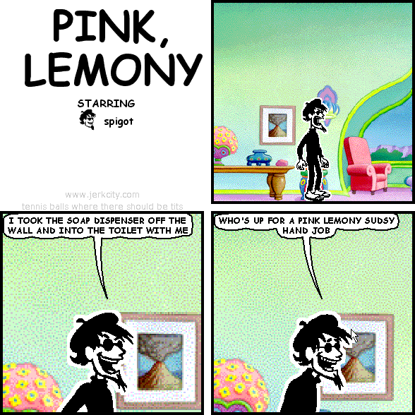 pink, lemony