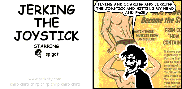 spigot: FLYING AND SOARING AND JERKING THE JOYSTICK AND HITTING MY HEAD AND FACE