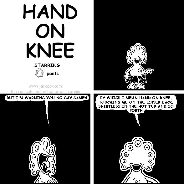 hand on knee