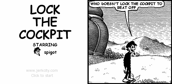 spigot: WHO DOESN'T LOCK THE COCKPIT TO BEAT OFF