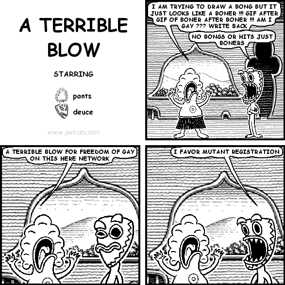 a terrible blow